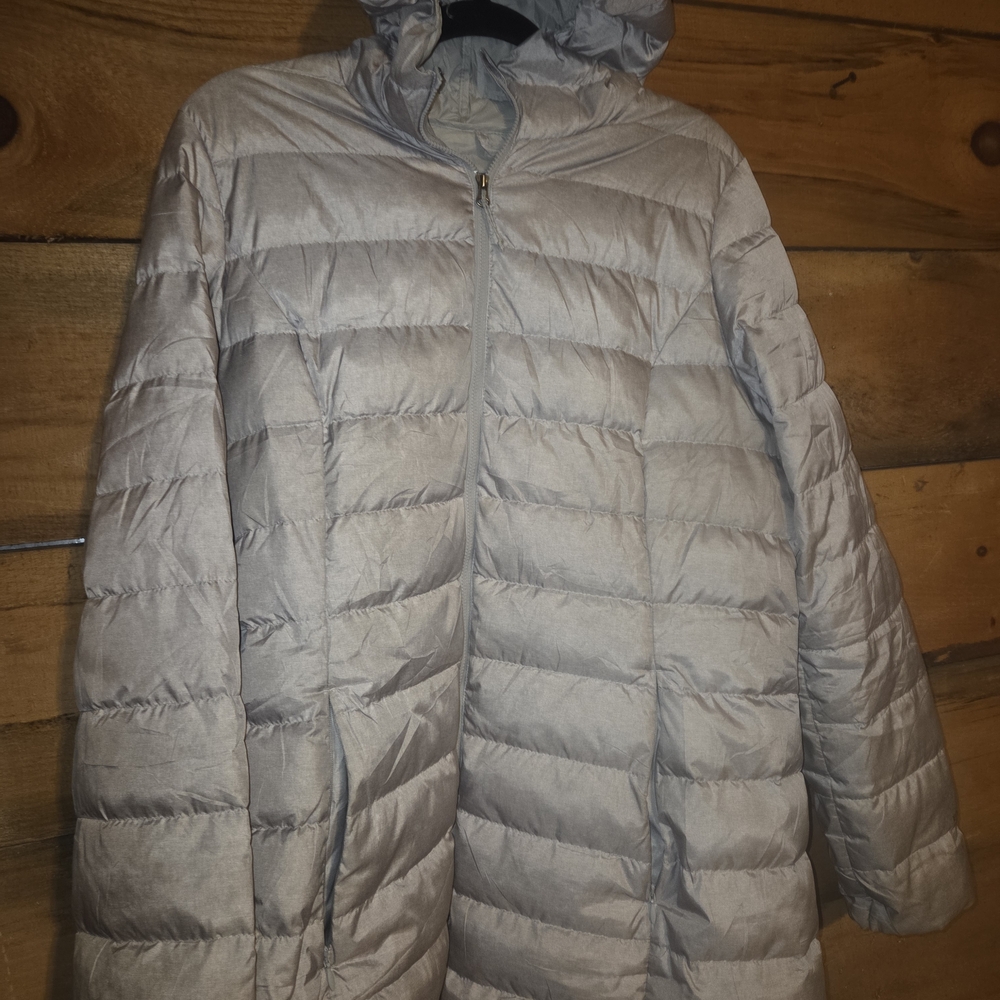 Eddie Bauer Women's Silver Puffer Jacket